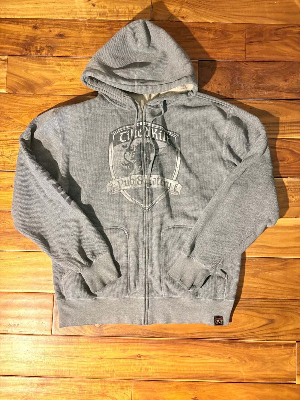 Tilted Kilt Pub & Eatery Denver Sherpa Lined Full Zip Waffle Thermal Hoodie
